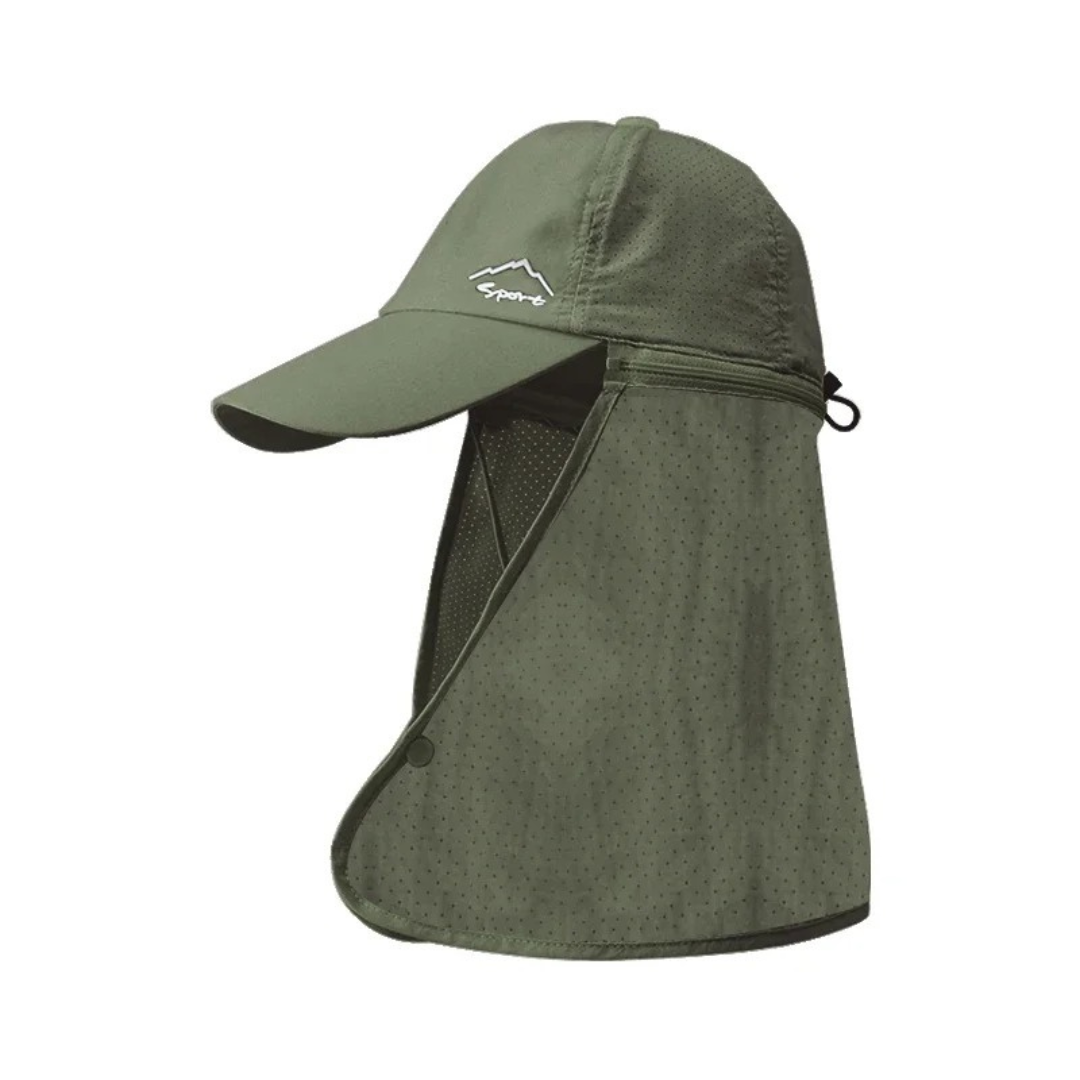 Sun Hat Baseball Cap with Detachable Neck Scarf, Quick-Dry Waterproof – ShadeGuard Cap