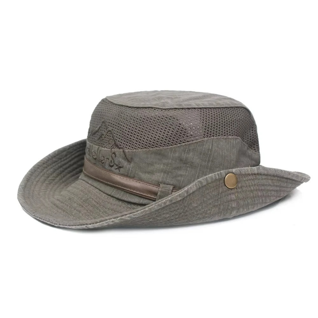 Sun Hat Cotton Bucket with Breathable Mesh – TrailSeeker Outdoor Cap