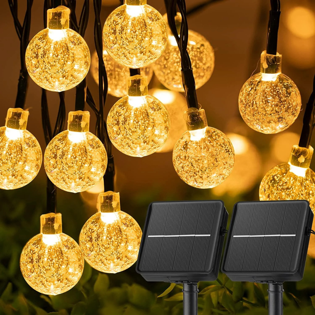 Fairy Light Solar String Lights – CrystalGlow Garden Globes