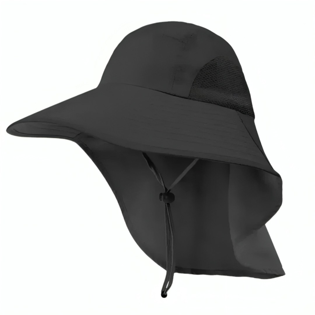 Sun Hat with Wide Brim & Neck Flap, UPF 50+ Protection – AeroShade Safari Cap