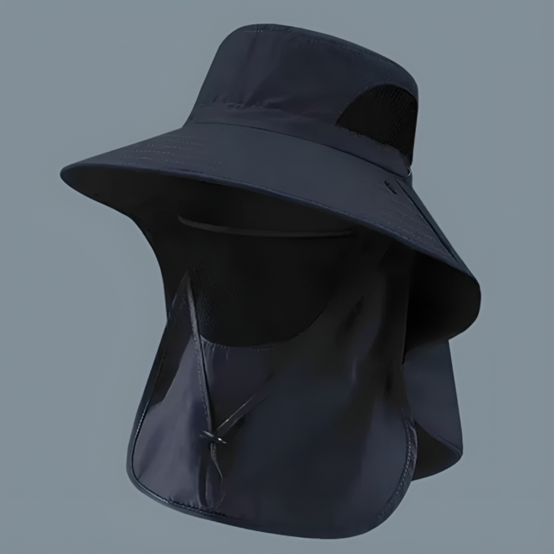 Sun Hat with UV Protection & Detachable Neck Flap – SolGuard Shield