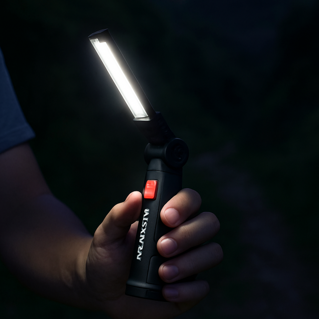 Portable LED Flashlight with Magnetic Base & USB Recharge – FlexiBeam Torch