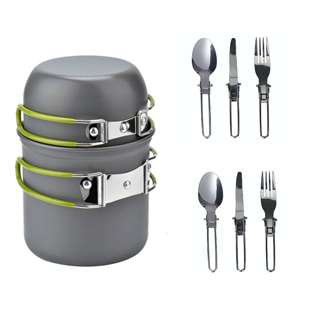 Cookware Set for Camping & Trekking (2 Persons) – Cooker Set Duo