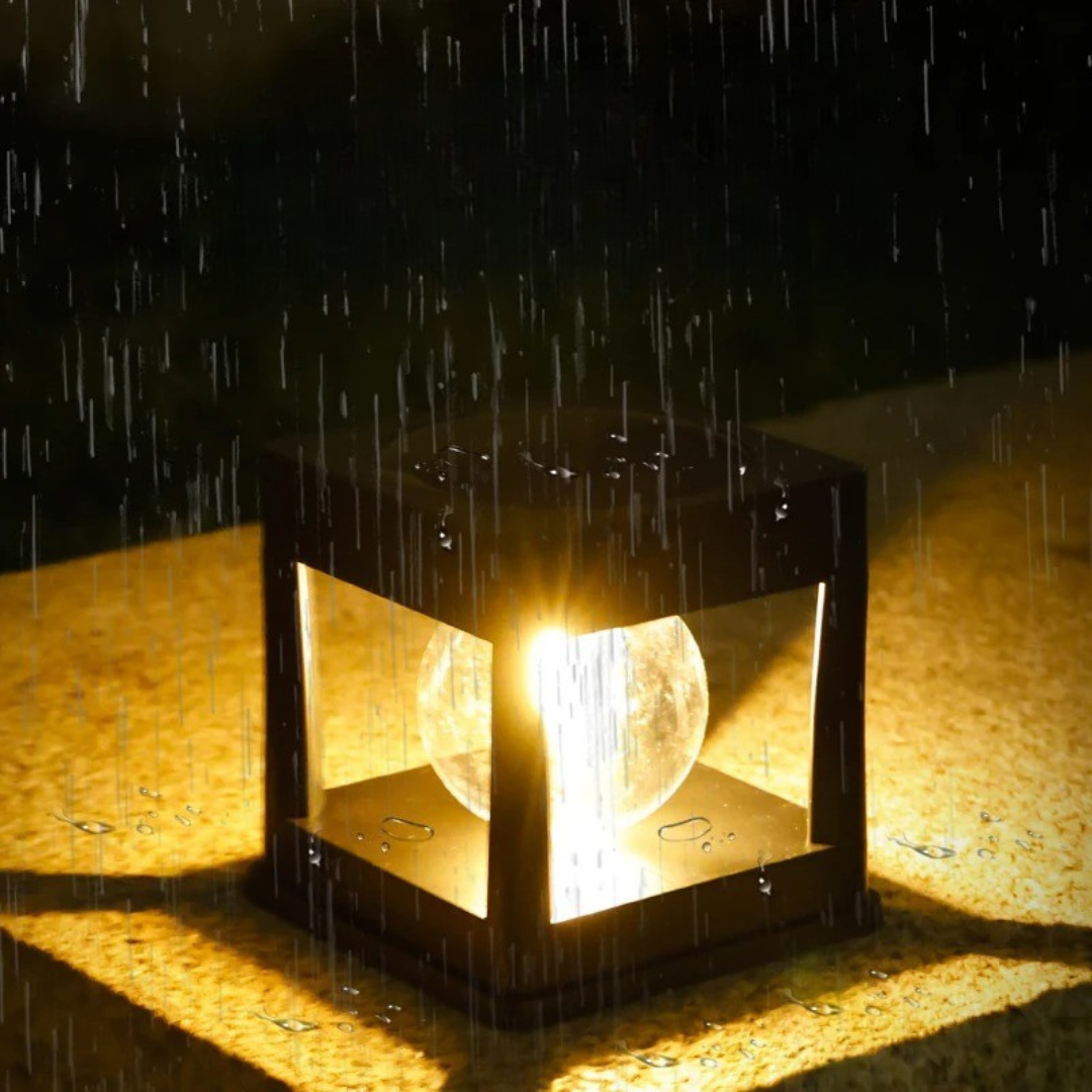 Solar Garden Light – GlowSphere Outdoor Column Lamp