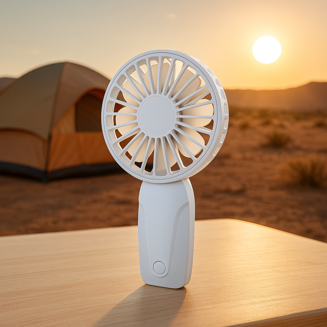 Portable Fan with Silent Cooling & Rechargeable Battery – PocketBreeze Mini