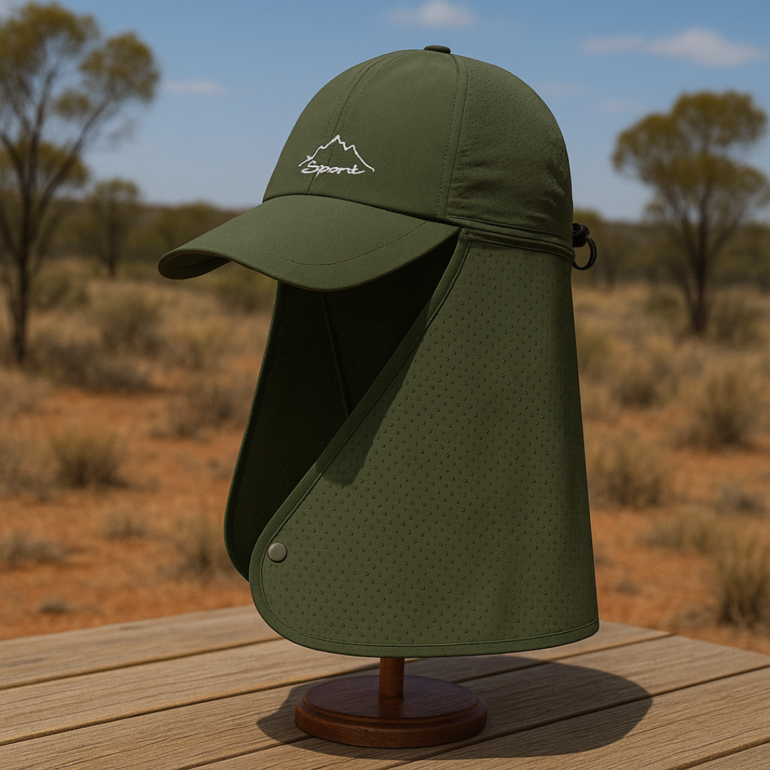 Sun Hat Baseball Cap with Detachable Neck Scarf, Quick-Dry Waterproof – ShadeGuard Cap