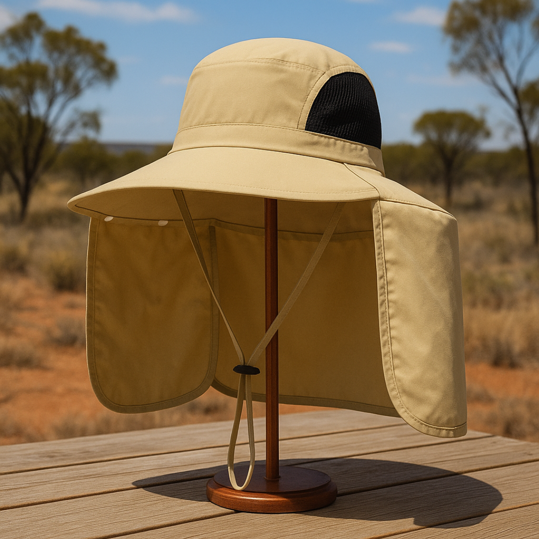 Sun Hat with Wide Brim & Removable Neck Scarf – SummitShield Outdoor Cap