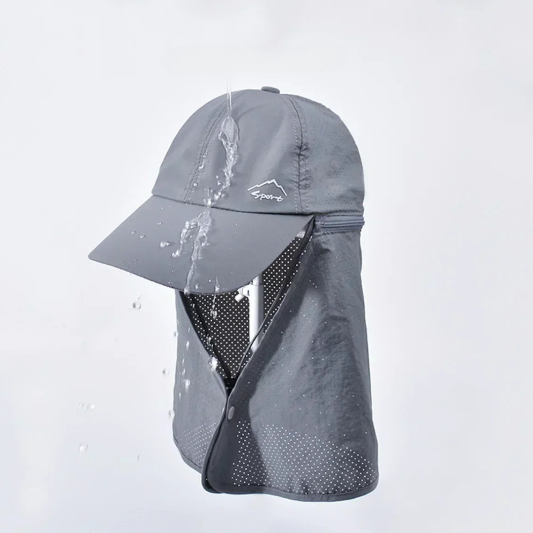 Sun Hat Baseball Cap with Detachable Neck Scarf, Quick-Dry Waterproof – ShadeGuard Cap