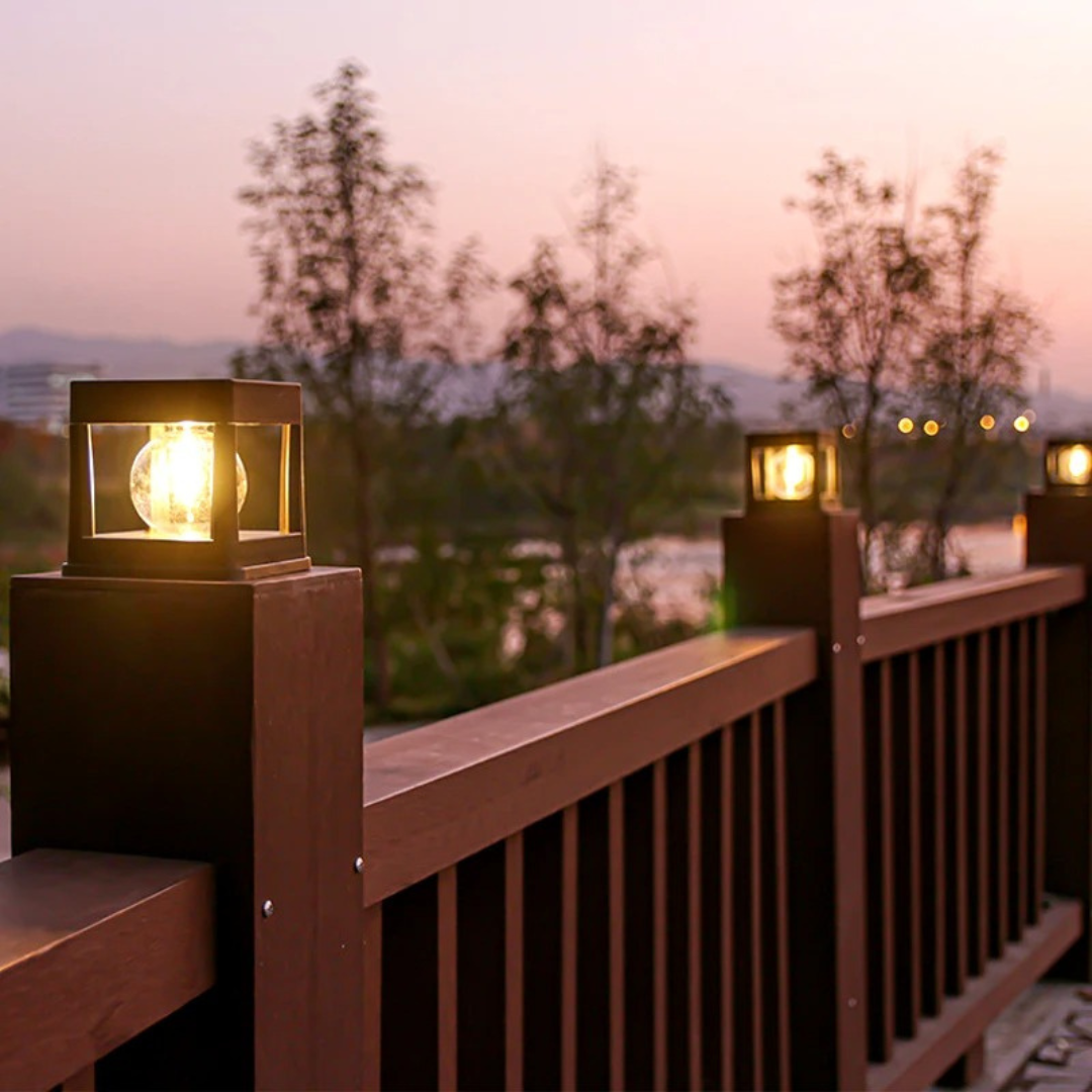 Solar Garden Light – GlowSphere Outdoor Column Lamp