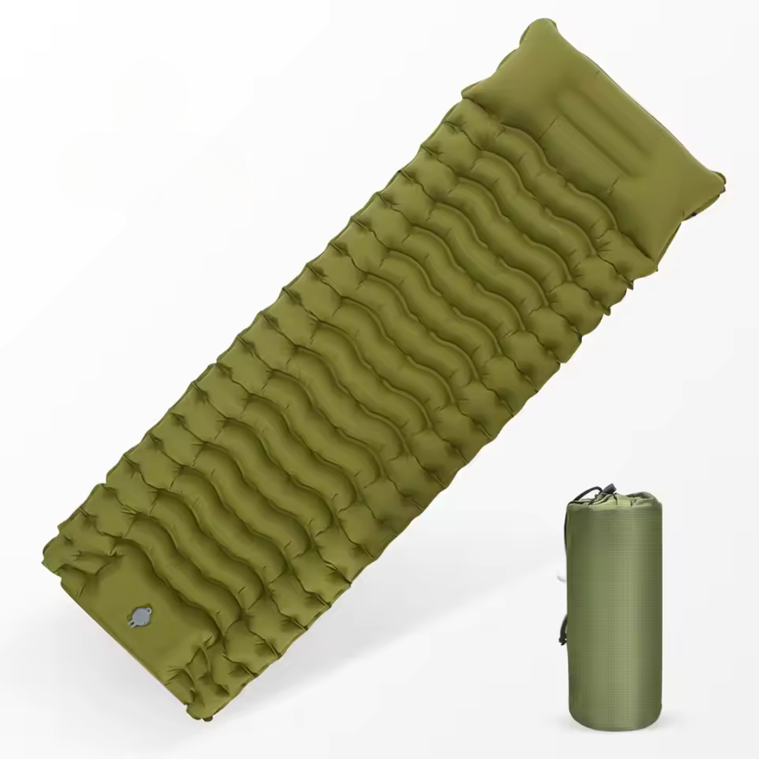 Air Mattress with Integrated Pillow & Pump – HikeRest DeepSleep