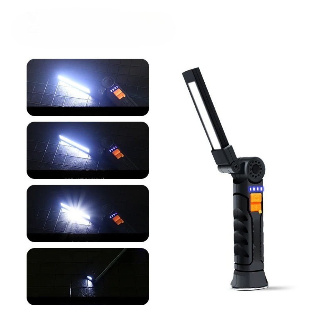 Portable LED Flashlight with Magnetic Base & USB Recharge – FlexiBeam Torch