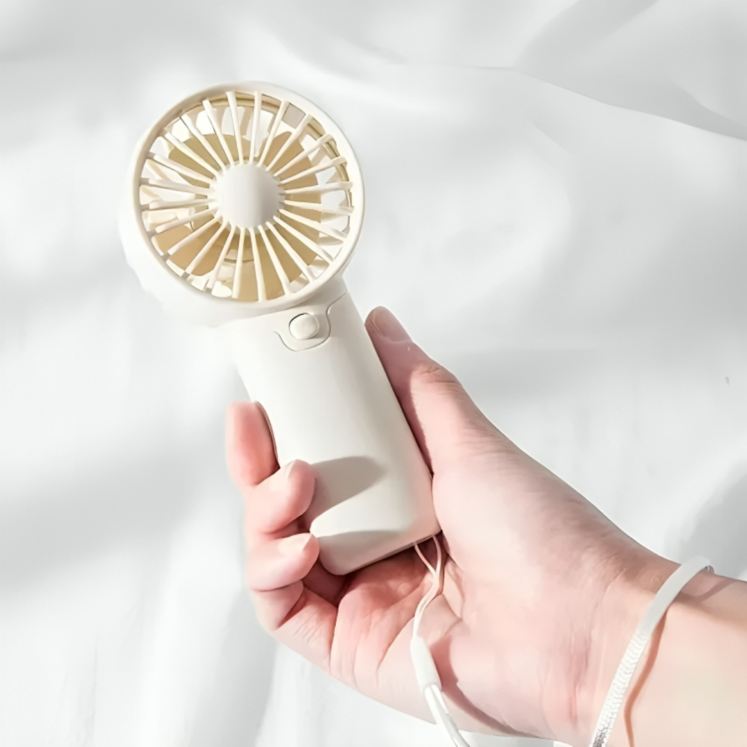 Portable Fan with Silent Cooling & Rechargeable Battery – PocketBreeze Mini