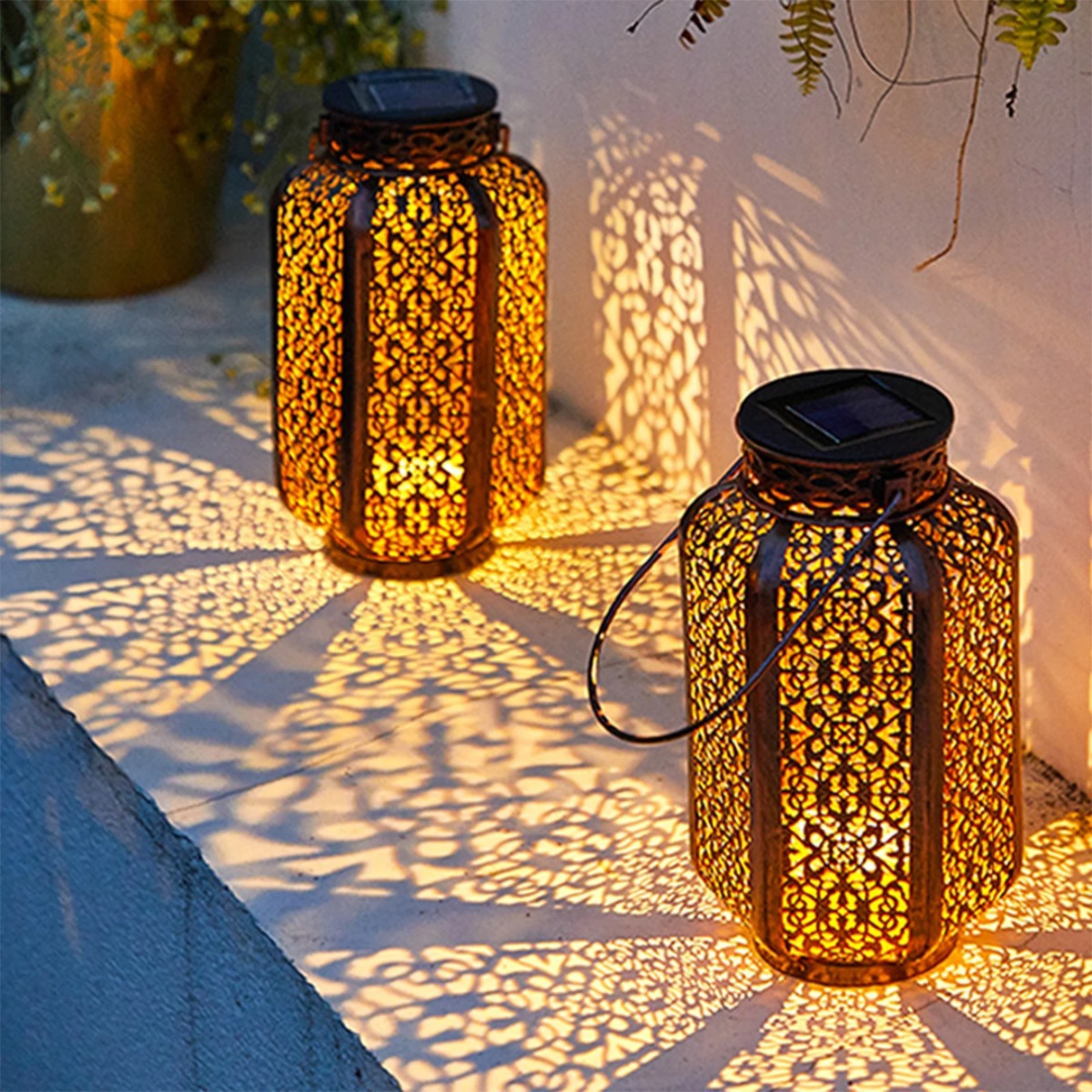Vintage Light Retro Lamp – LumaForge Solar Garden Lantern