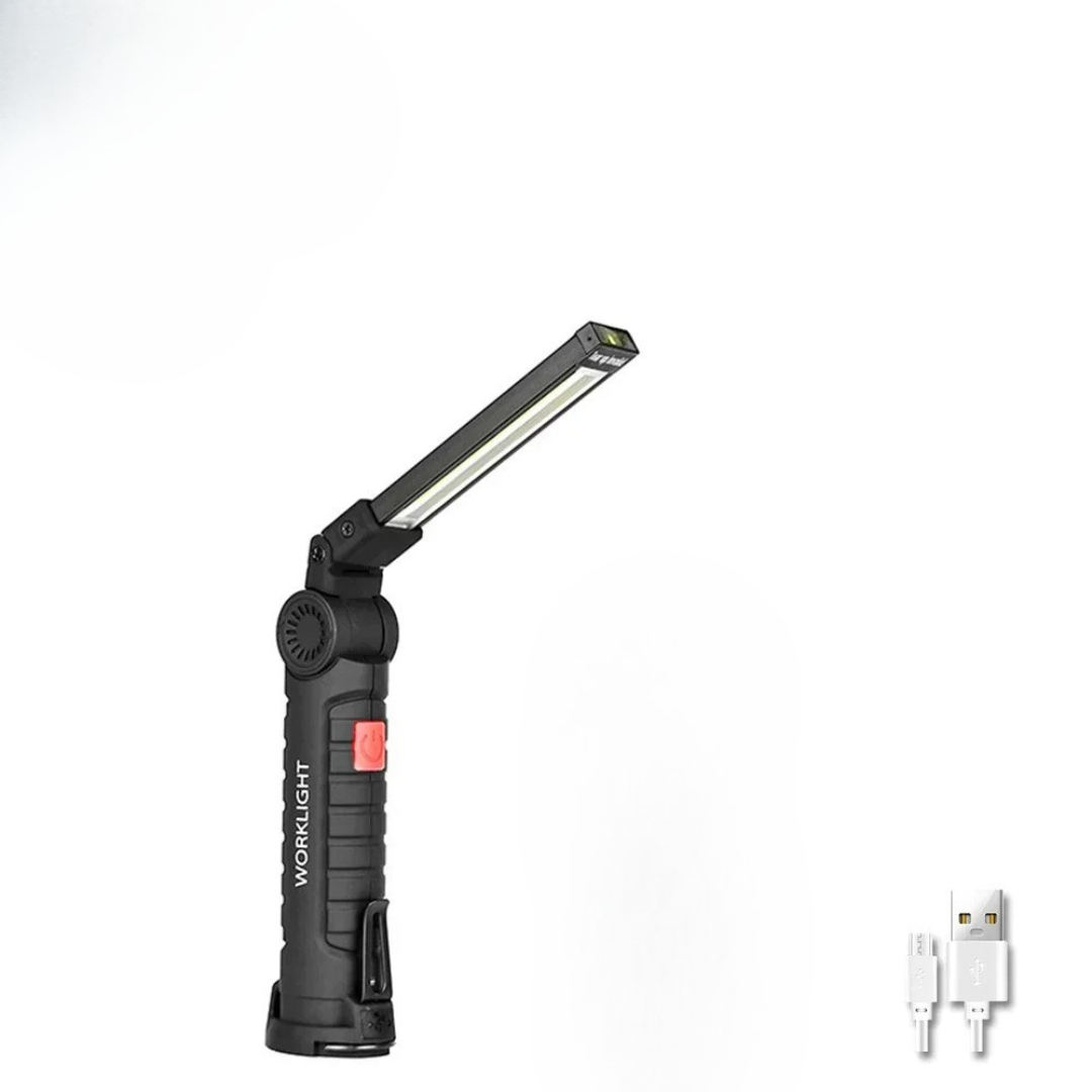 Portable LED Flashlight with Magnetic Base & USB Recharge – FlexiBeam Torch