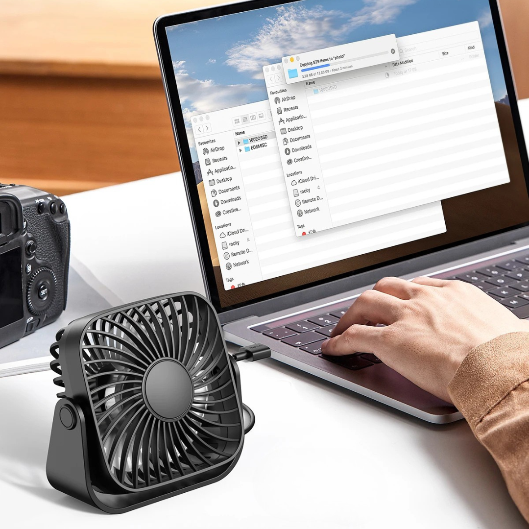 Portable Fan with Silent 3-Speed & 360° Adjustment – AeroCool Mini