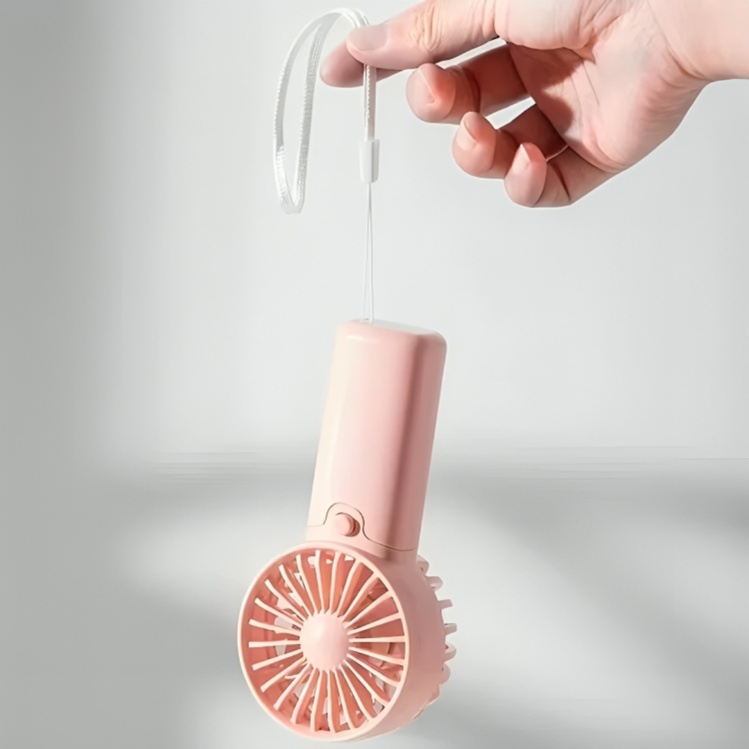 Portable Fan with Silent Cooling & Rechargeable Battery – PocketBreeze Mini