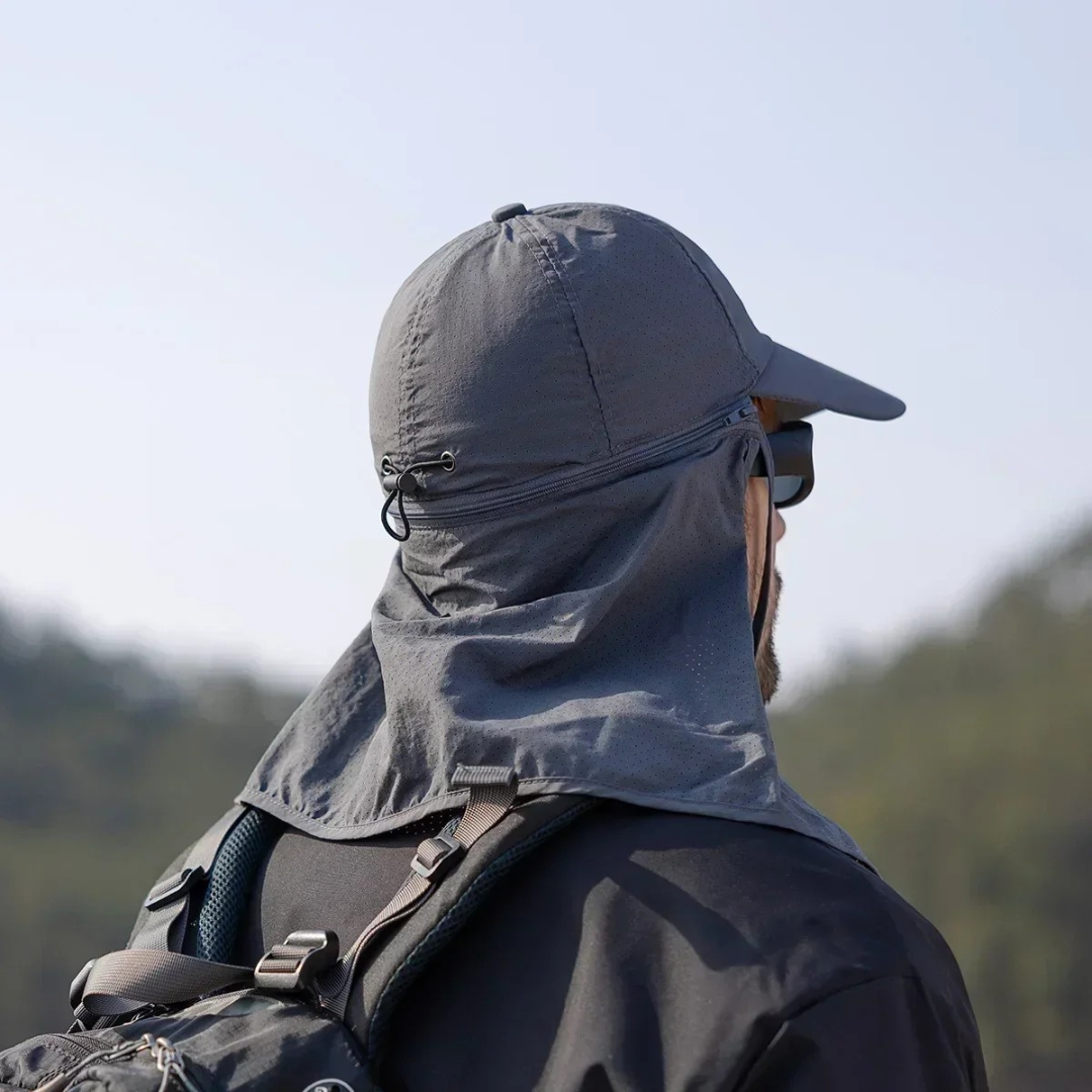 Sun Hat Baseball Cap with Detachable Neck Scarf, Quick-Dry Waterproof – ShadeGuard Cap