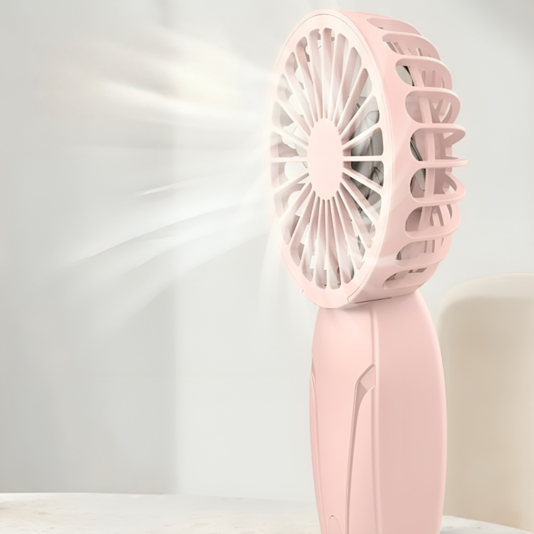 Portable Fan with Silent Cooling & Rechargeable Battery – PocketBreeze Mini