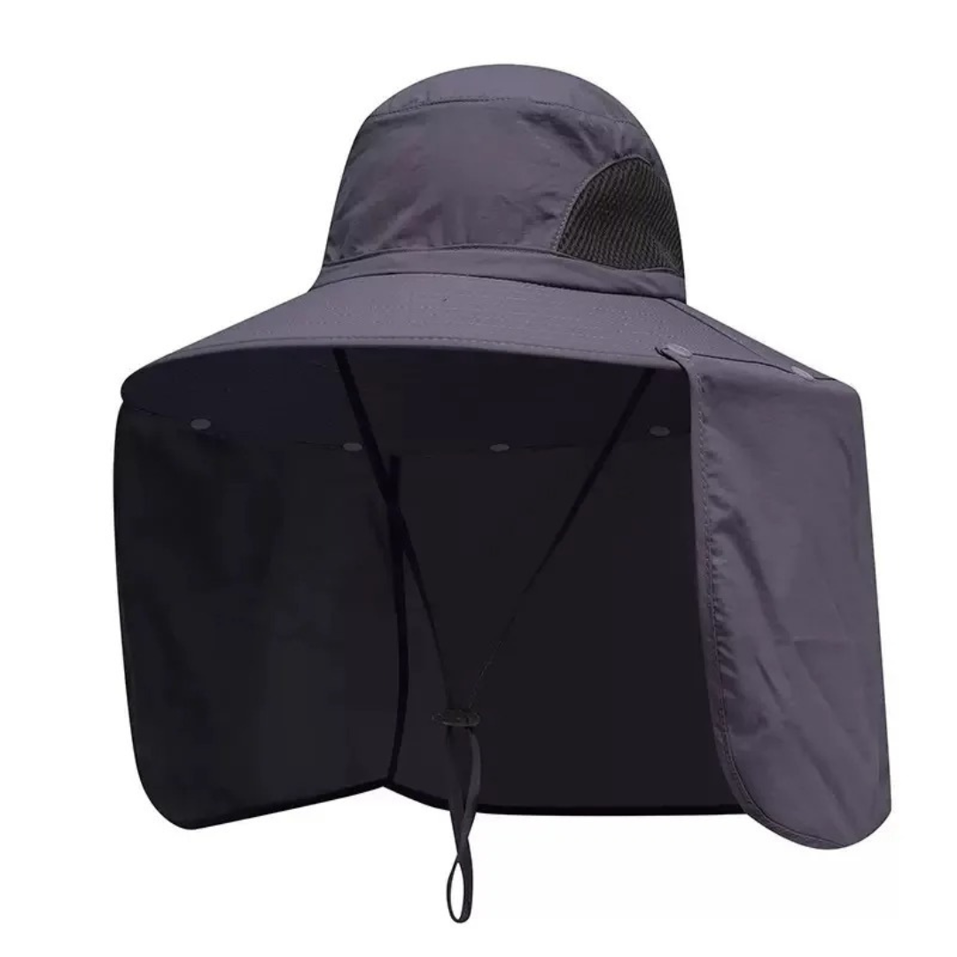 Sun Hat with Wide Brim & Removable Neck Scarf – SummitShield Outdoor Cap