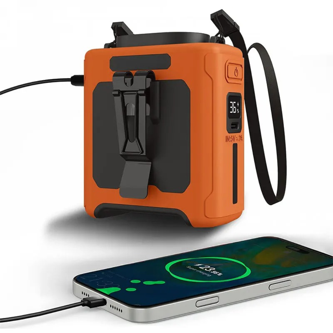 Waist Fan – AeroBreeze 10000mAh with 5 Speeds & LED Light