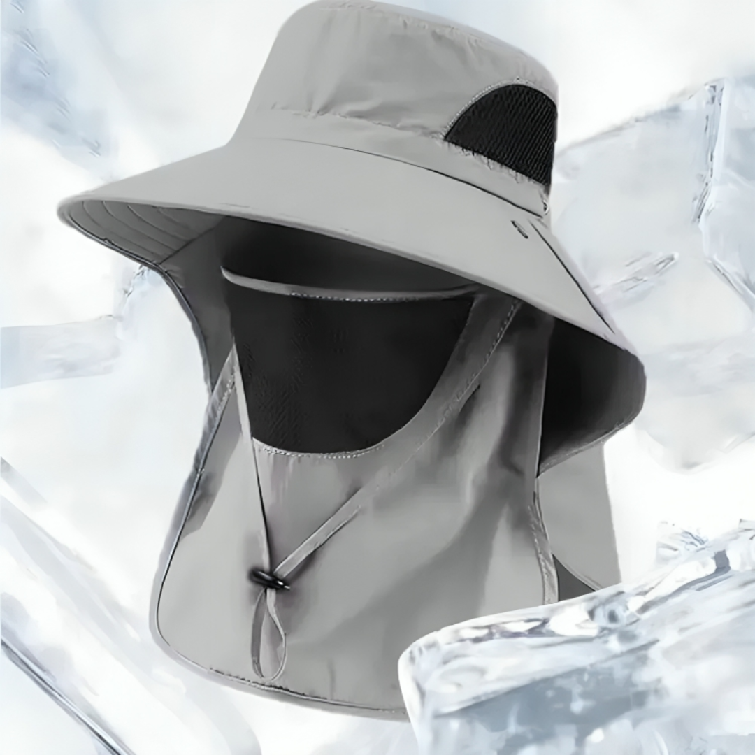 Sun Hat with UV Protection & Detachable Neck Flap – SolGuard Shield