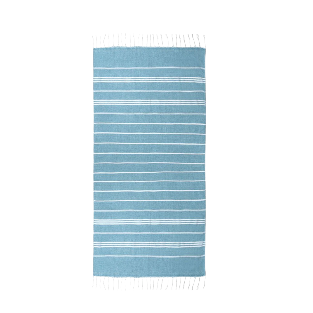 Beach Towel Cotton Turkish with Fringes 90×180cm – LoomWave Towel