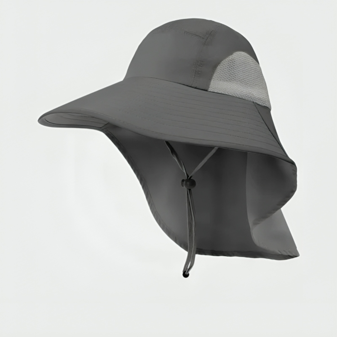 Sun Hat with Wide Brim & Neck Flap, UPF 50+ Protection – AeroShade Safari Cap