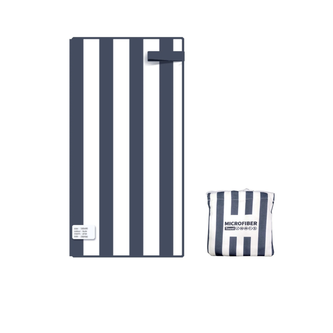 Beach Towel Quick-Drying Microfibre with Portable Bag – StripeLite Towel