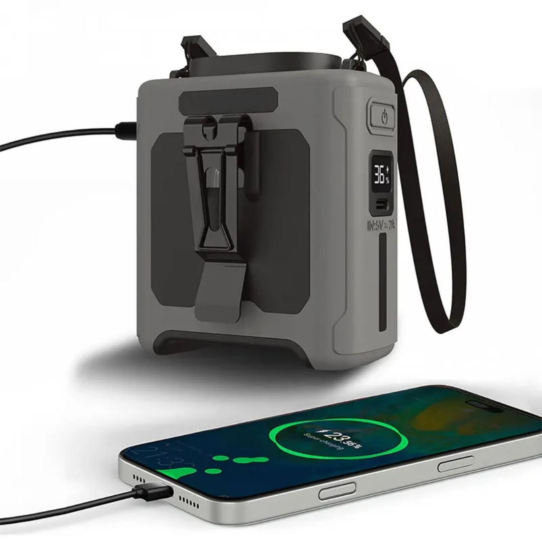 Waist Fan – AeroBreeze 10000mAh with 5 Speeds & LED Light