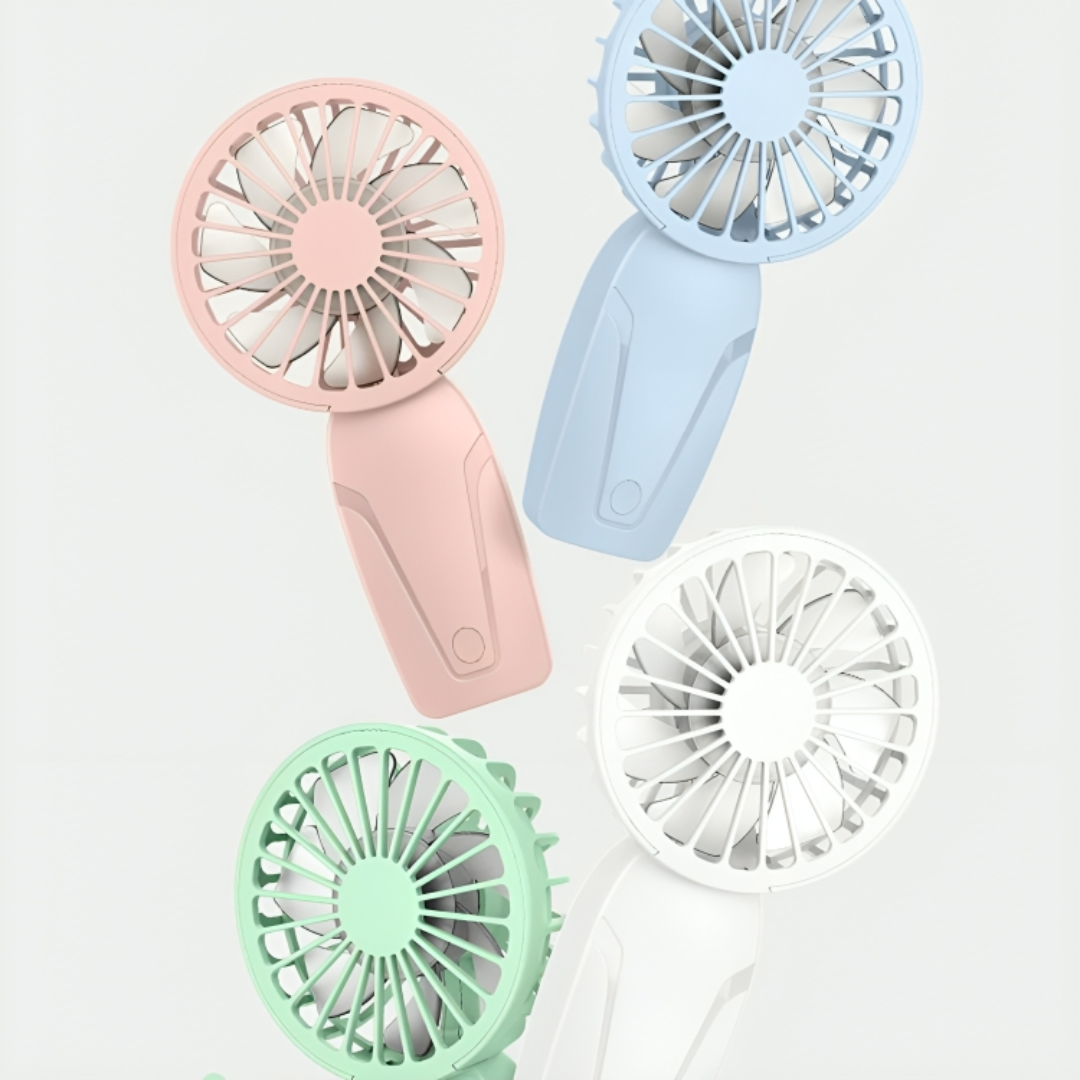 Portable Fan with Silent Cooling & Rechargeable Battery – PocketBreeze Mini