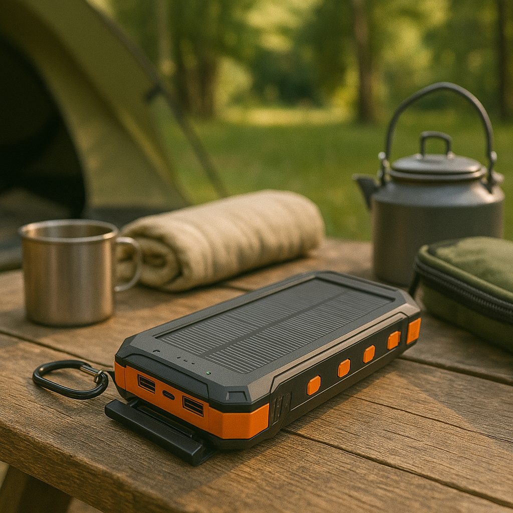Solar Power Bank 20000 mAh with Dual Output – SolarCore 20K-Sport & Leisure > Camping & Hiking > Camping equipment > Solar chargers-Nordspur-Orange-Nordspur