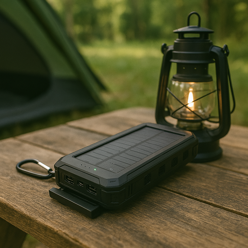 Solar Power Bank 20000 mAh with Dual Output – SolarCore 20K-Sport & Leisure > Camping & Hiking > Camping equipment > Solar chargers-Nordspur-Black-Nordspur