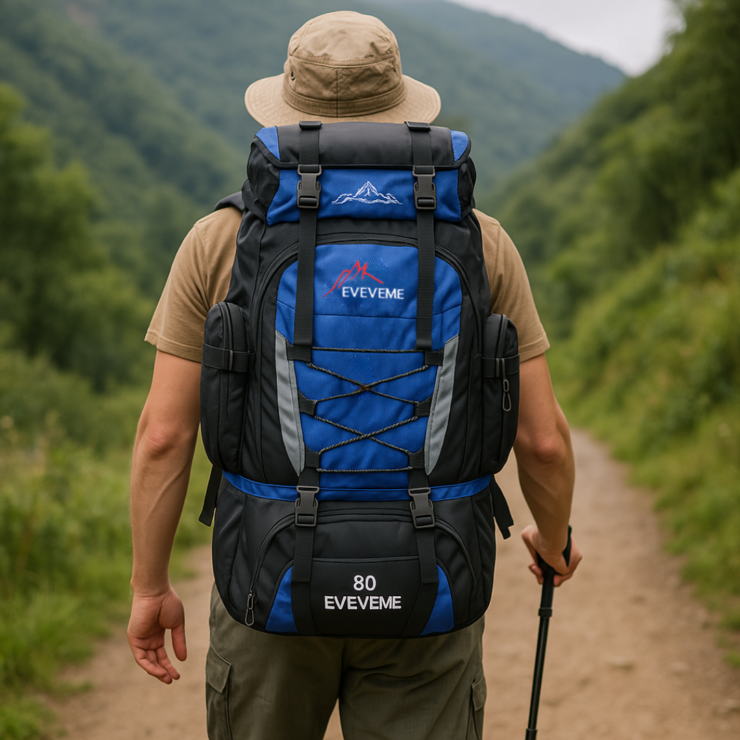 Outdoor Backpack 80L Waterproof & Comfortable – TrekRidge 80-Sport & Leisure > Camping & Hiking > Backpacks & Bags > Hiking backpacks-NordSpur Melbourne-Blue-NordSpur Melbourne
