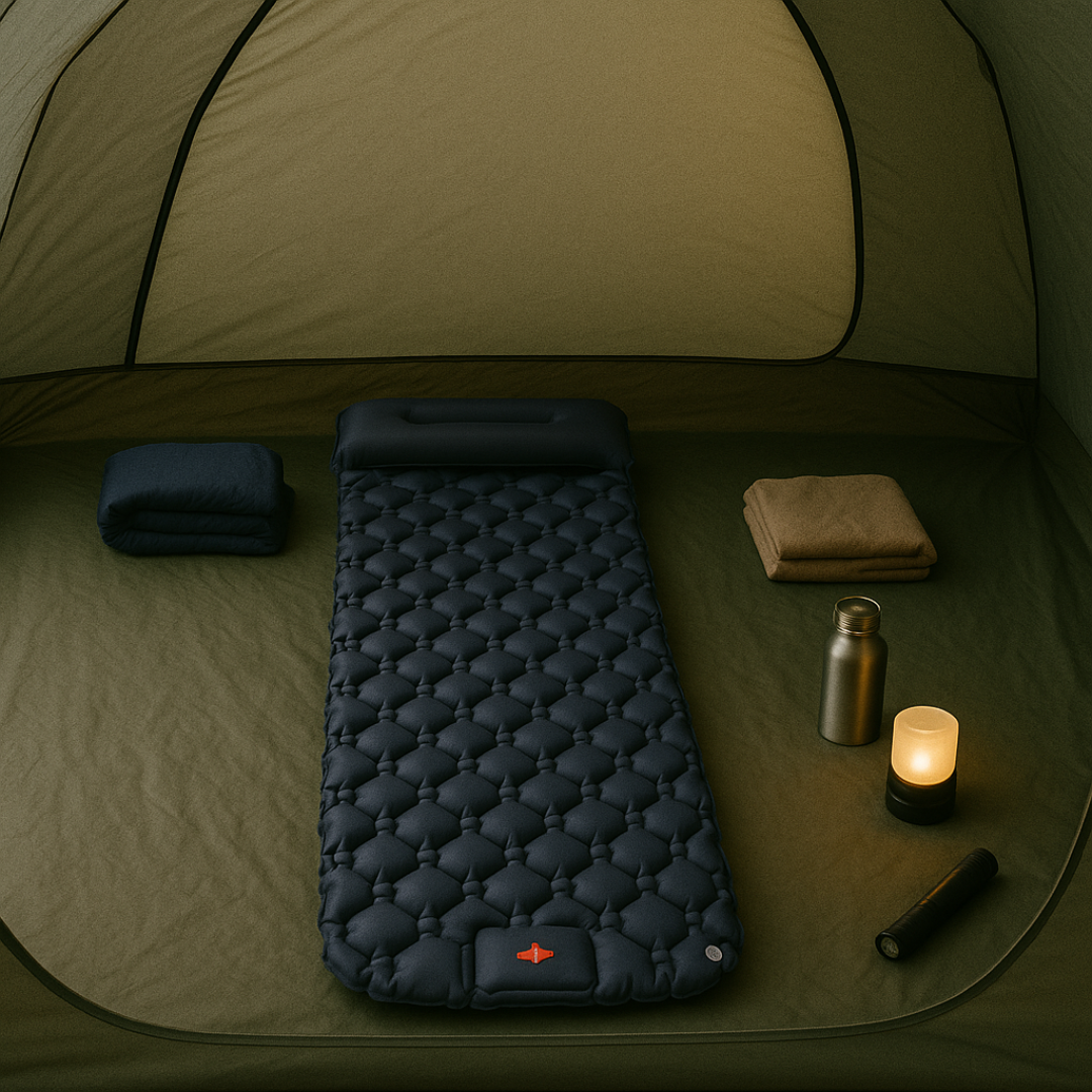 Ultralight Outdoor Sleeping Mat with Foot Pump – AirNest Trek
