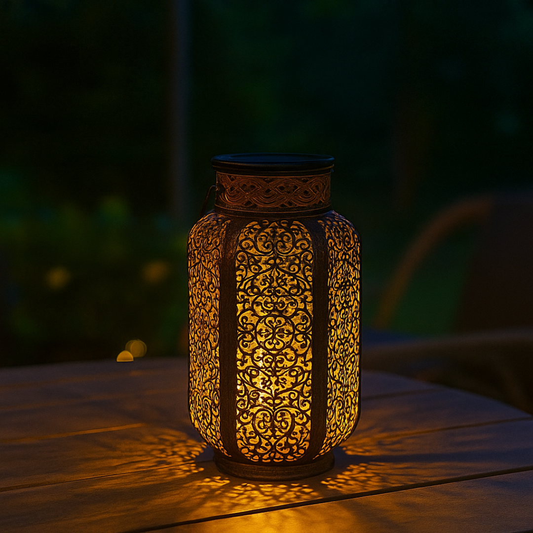 Vintage Light Retro Lamp – LumaForge Solar Garden Lantern