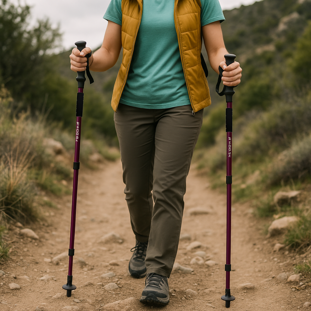 Folding Hiking Poles 4-part, ultra-light & robust – AlpGrip