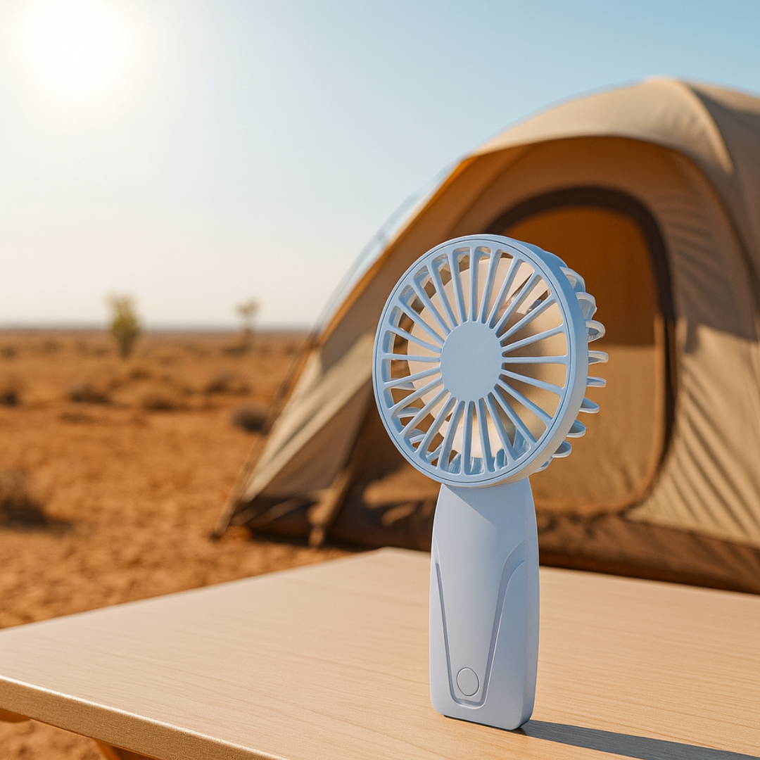Portable Fan with Silent Cooling & Rechargeable Battery – PocketBreeze Mini