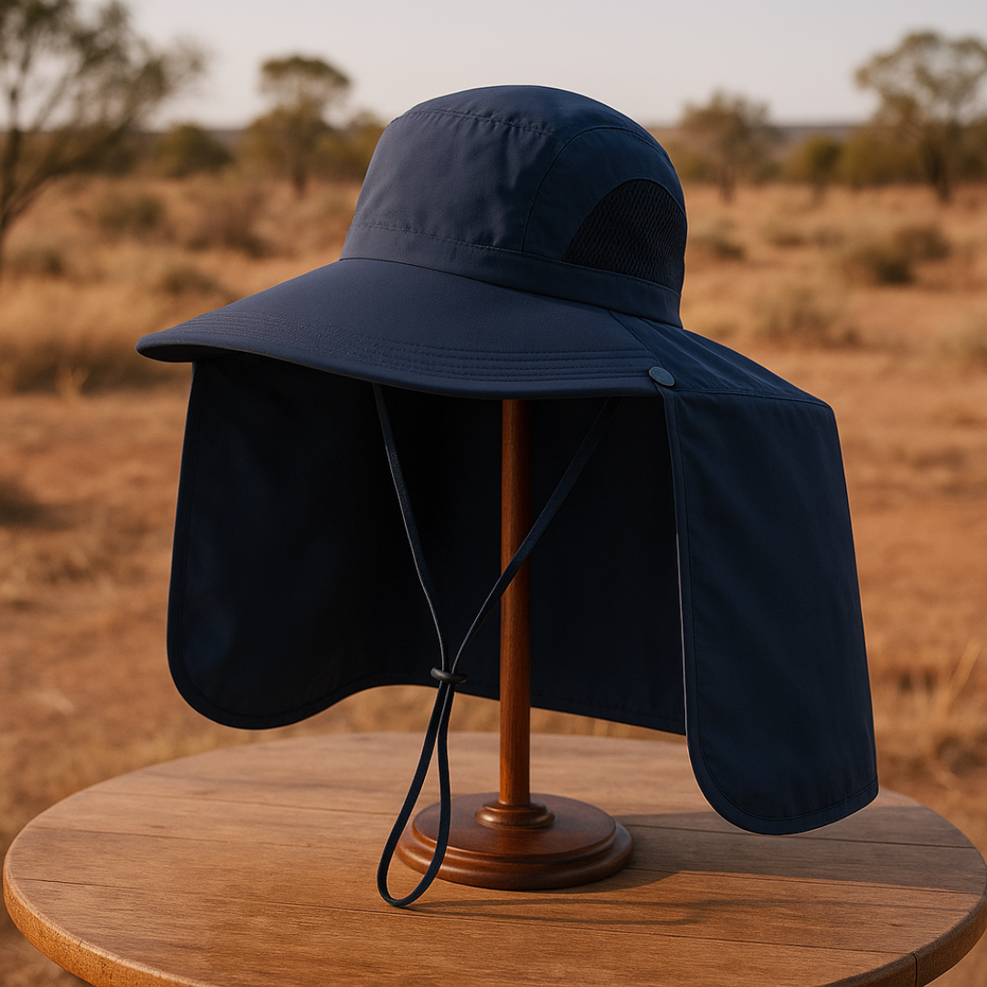 Sun Hat with Wide Brim & Removable Neck Scarf – SummitShield Outdoor Cap