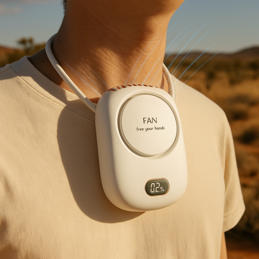 Neck Fan – AeroBreeze Hands-Free USB Rechargeable Fan