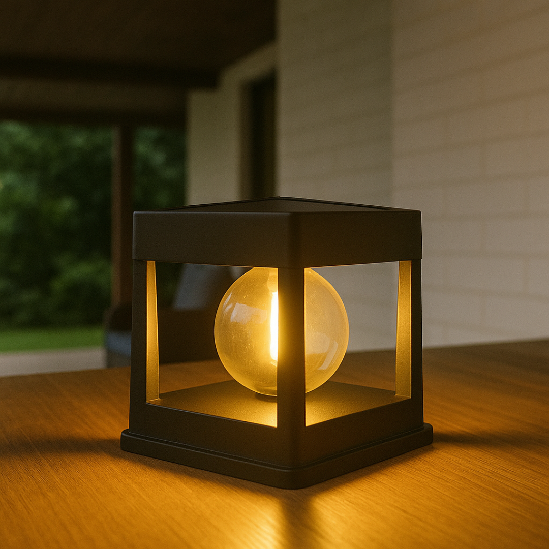 Solar Garden Light – GlowSphere Outdoor Column Lamp