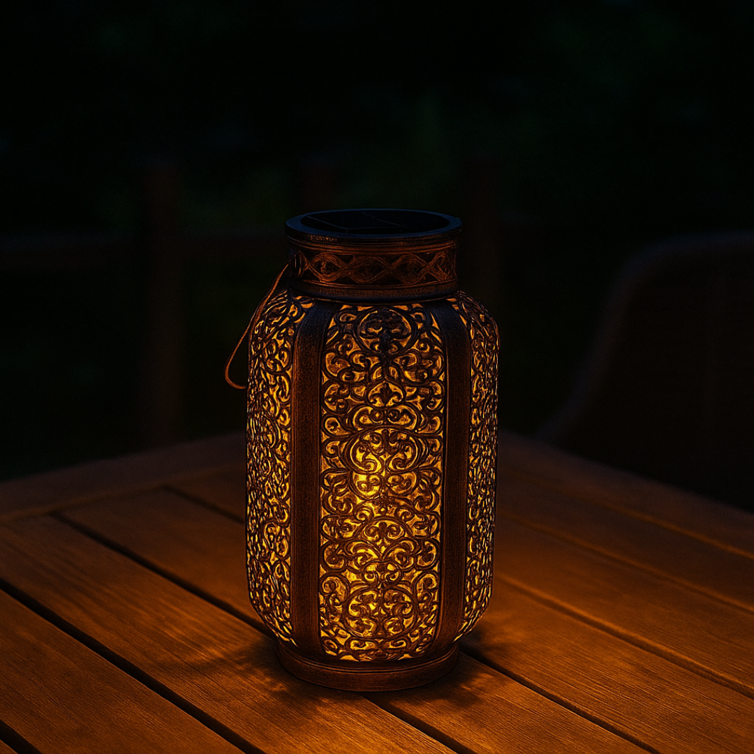 Vintage Light Retro Lamp – LumaForge Solar Garden Lantern