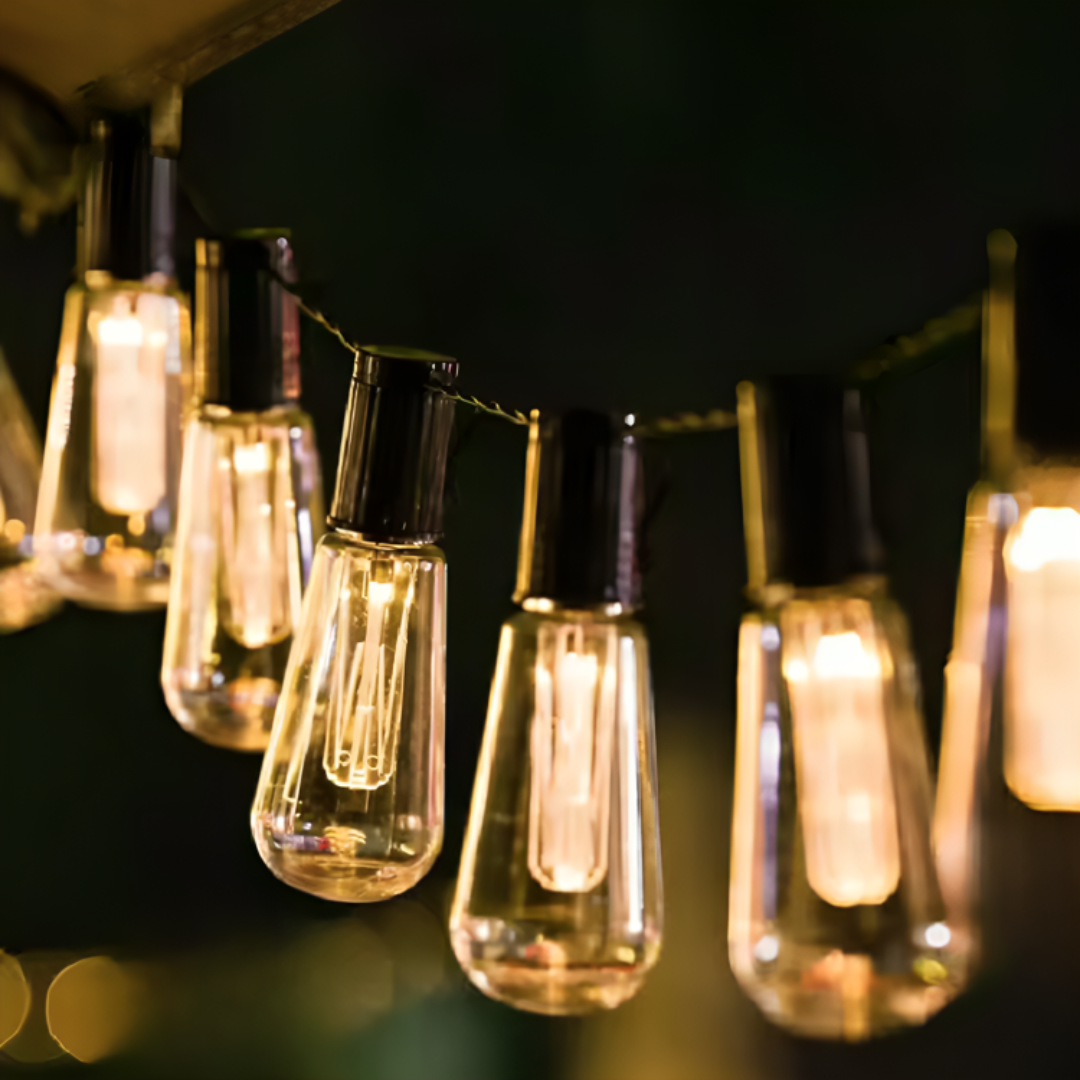 Solar LED Fairy Lights Outdoor Waterproof – CampGlow VintageLights