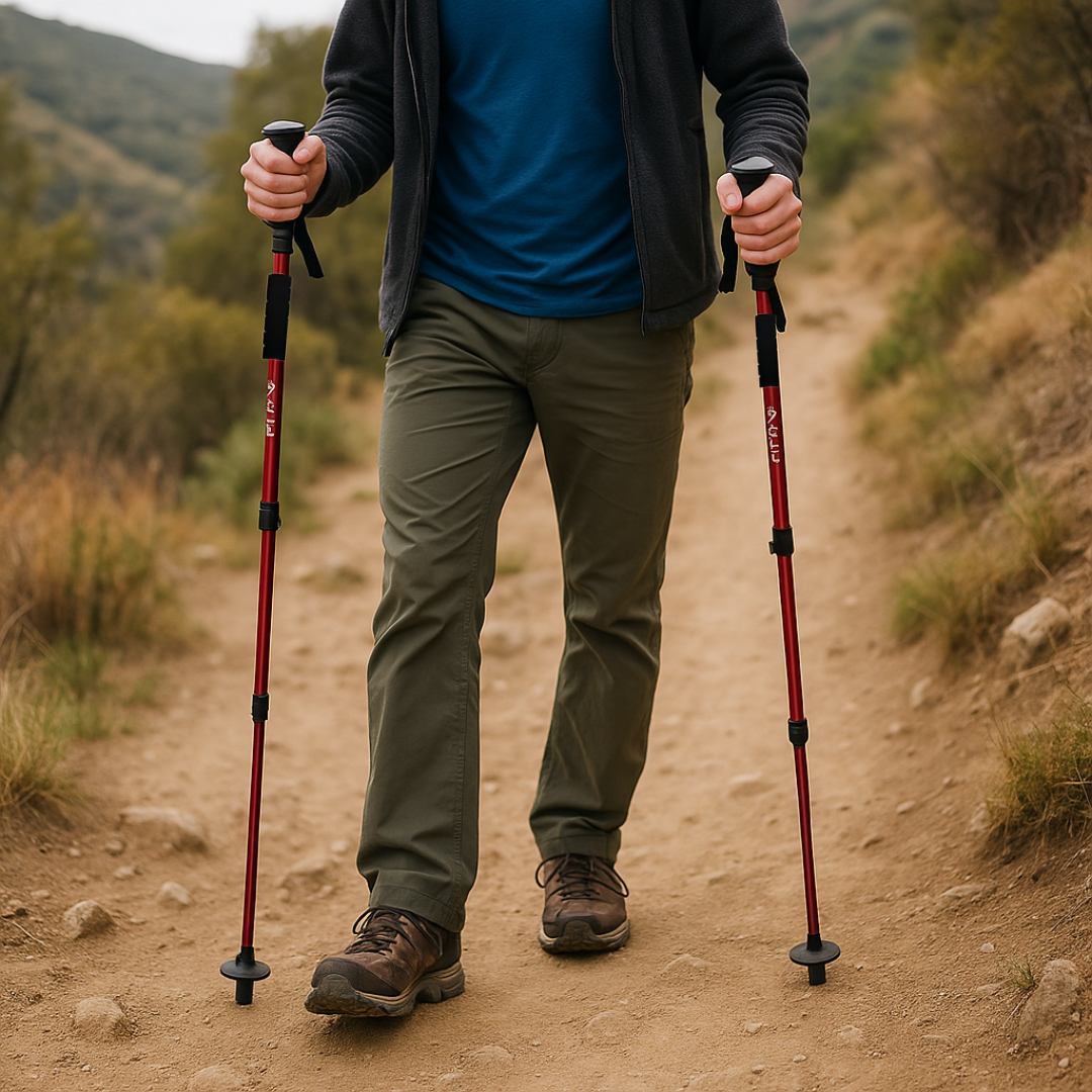 Folding Hiking Poles 4-part, ultra-light & robust – AlpGrip