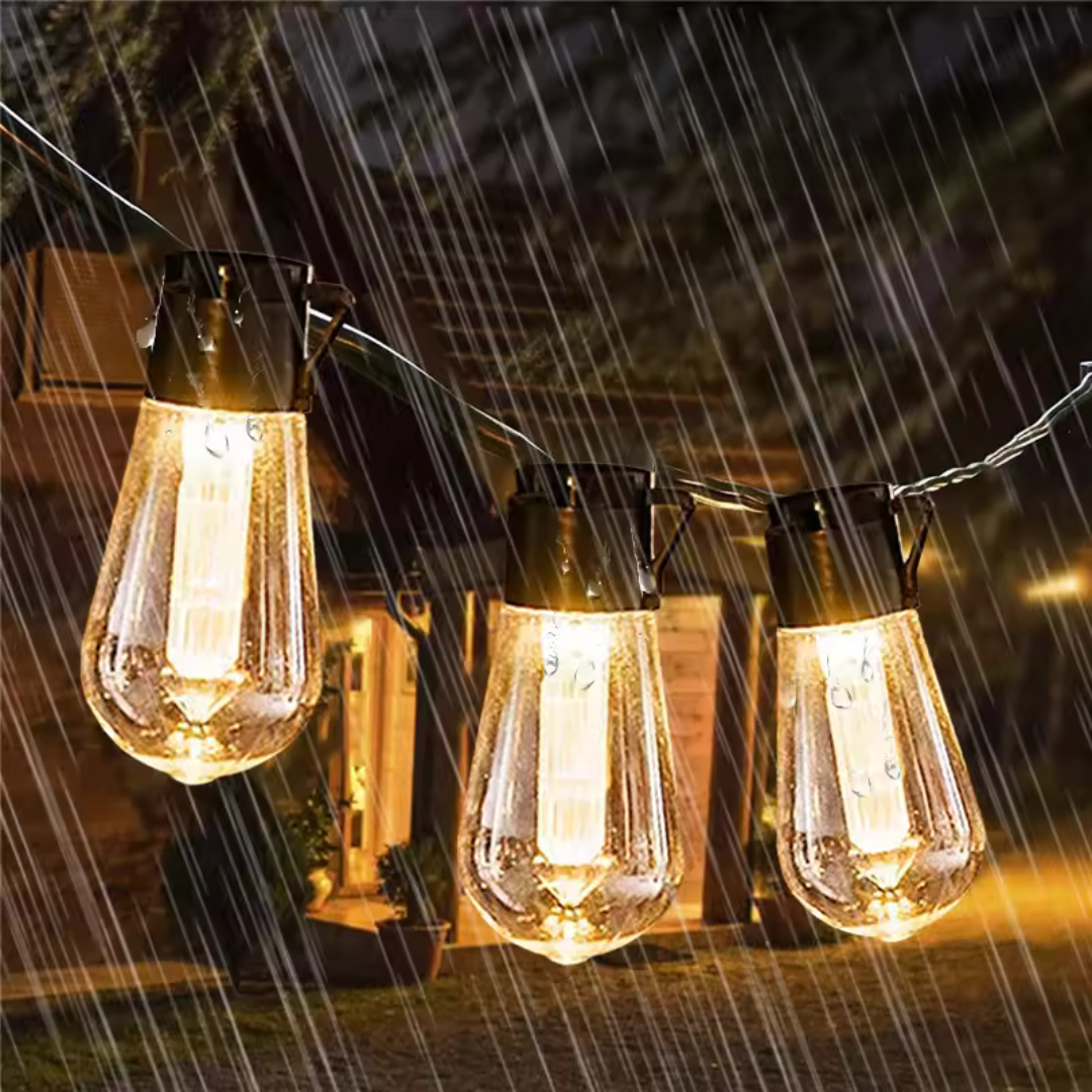 Solar LED Fairy Lights Outdoor Waterproof – CampGlow VintageLights
