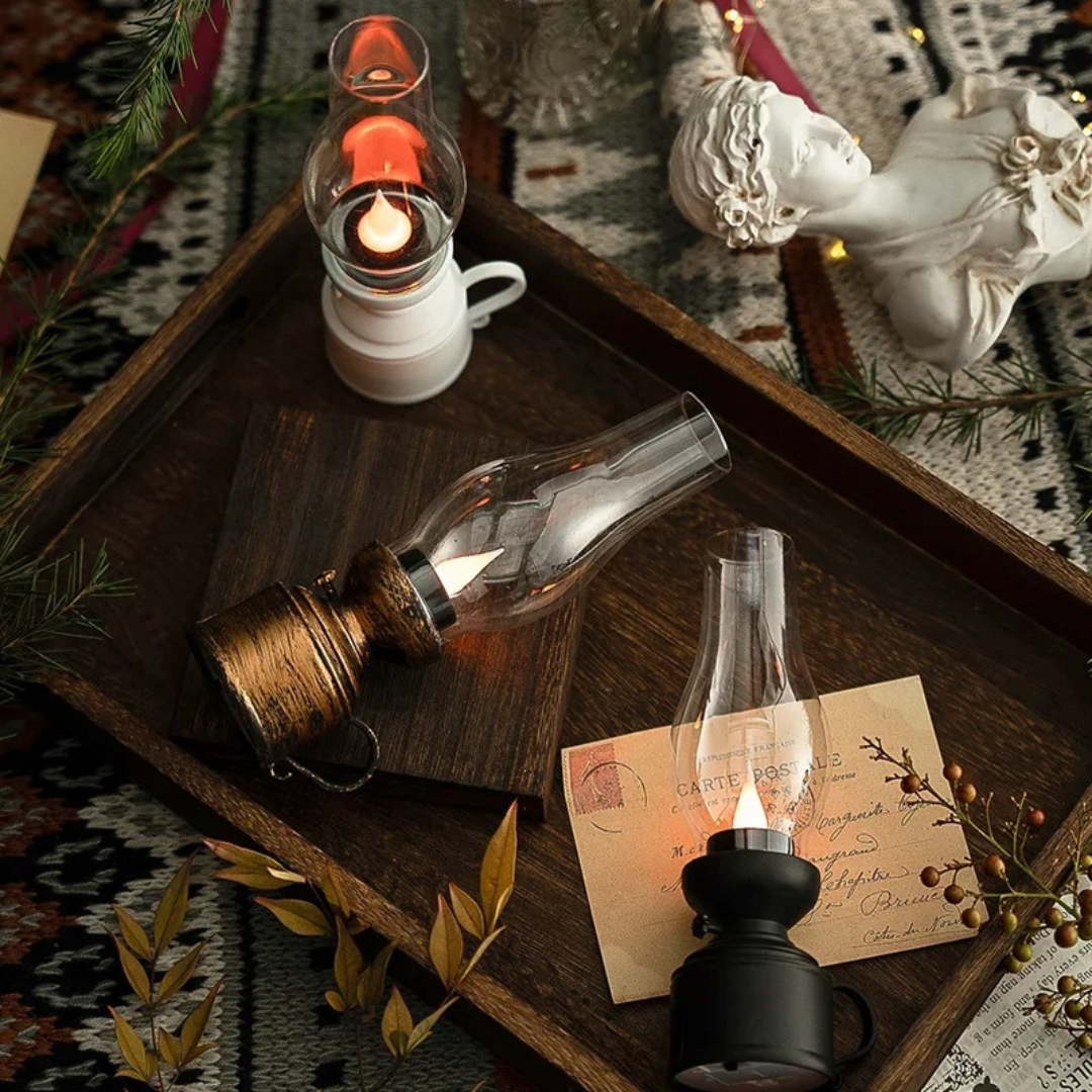 Vintage Light Retro Lamp – GlowFlame LED Lantern