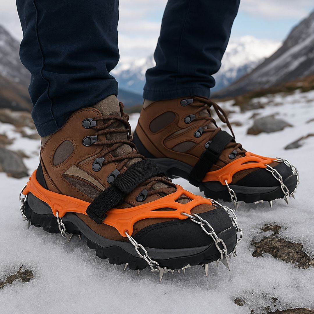 Anti-Slip Shoe Spikes – GripStark 19-Spike Crampons