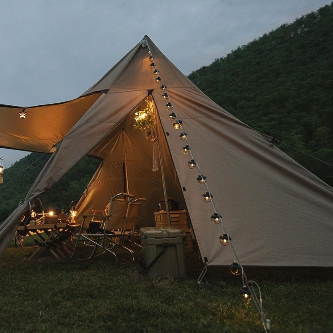 LED Tent String Lights 170 cm Waterproof Battery-Operated – CampGlow