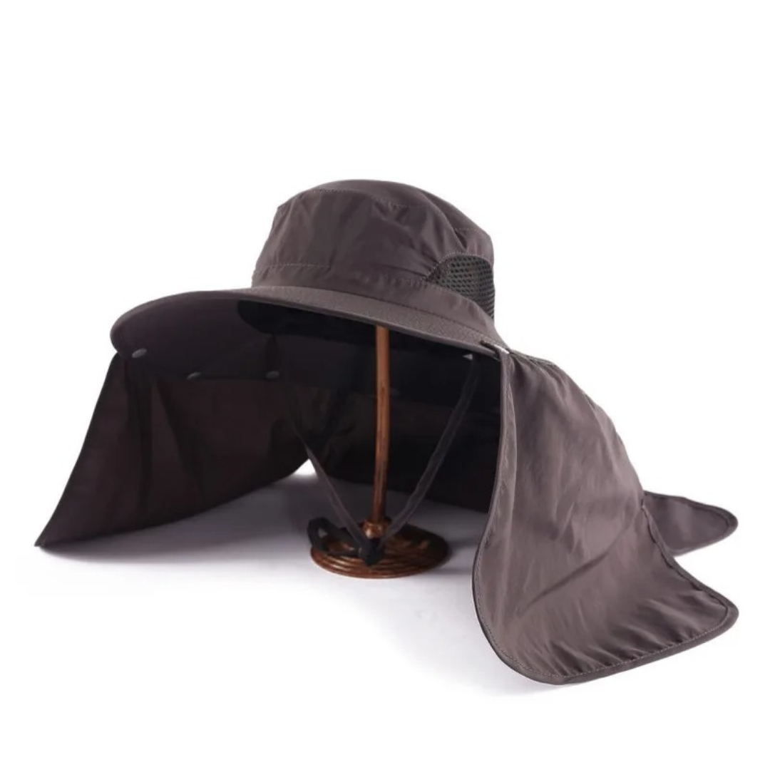 Sun Hat with Wide Brim & Removable Neck Scarf – SummitShield Outdoor Cap