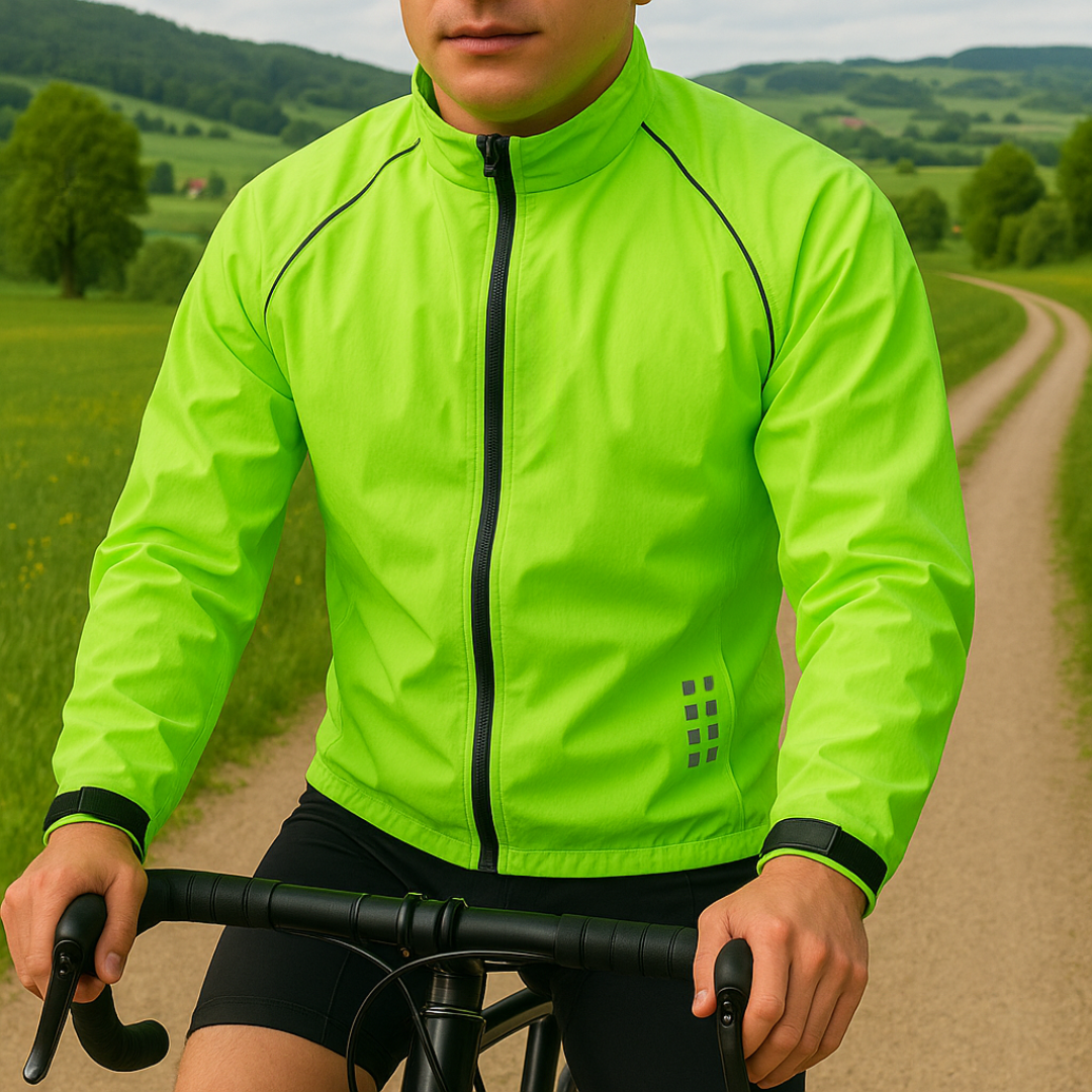 Men's Bicycle Wind Jacket Reflective Ultra-Light – AeroRide Shield-Sport > Cycling accessories > Cycling clothing > Jackets-Nordspur-Yellow-S-Nordspur