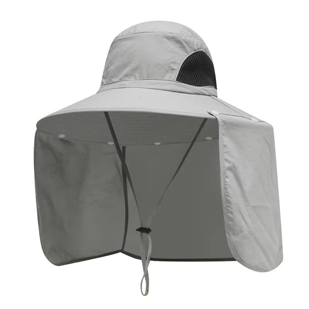 Sun Hat with Wide Brim & Removable Neck Scarf – SummitShield Outdoor Cap